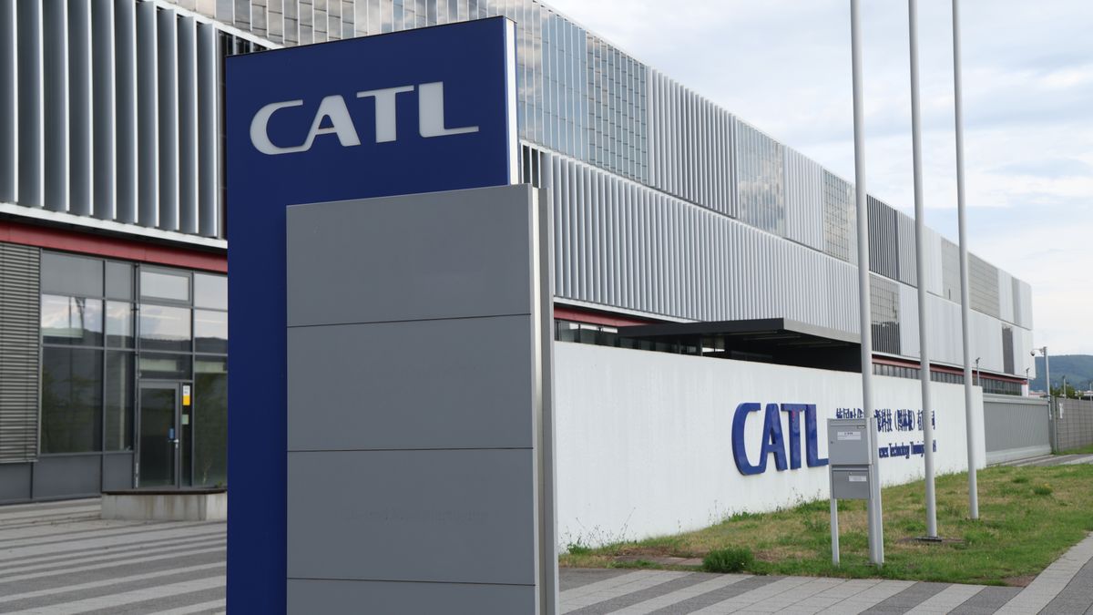 ARNSTADT, GERMANY - JULY 31: The European headquarters of Chinese electric car battery manufacturer CATL stands on July 31, 2025 in Arnstadt, Germany. CATL also operates an electric car battery factory nearby, its first in Europe. (Photo by Sean Gallup/Getty Images)