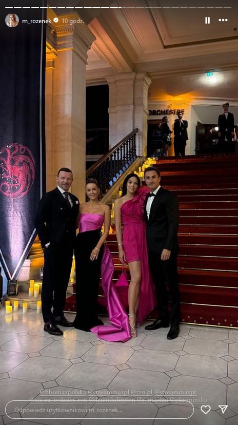 Małgorzata Rozenek i Paulina Krupińska na europejskiej premierze. Byli z nimi mężowie