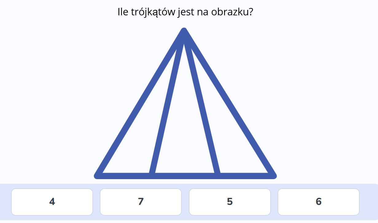 Ile trójkątów jest na zdjęciu? (fot. logiclike.com)