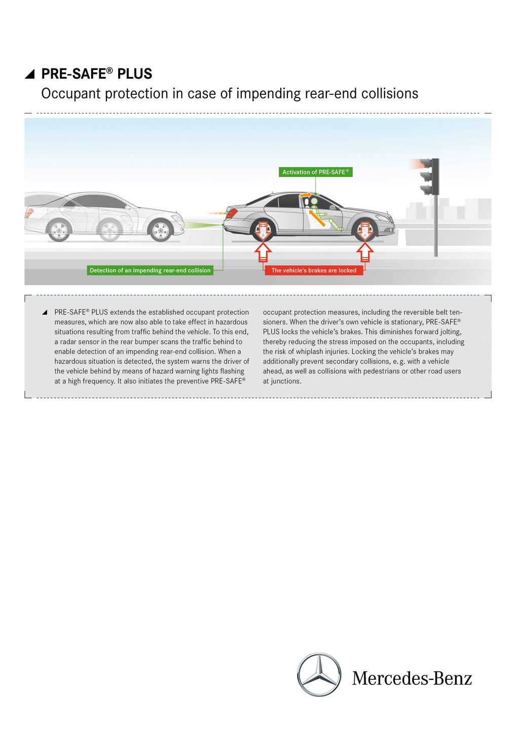 S-Klasse Grafiken, PRE-SAFE PLUS, (W 222), 2012