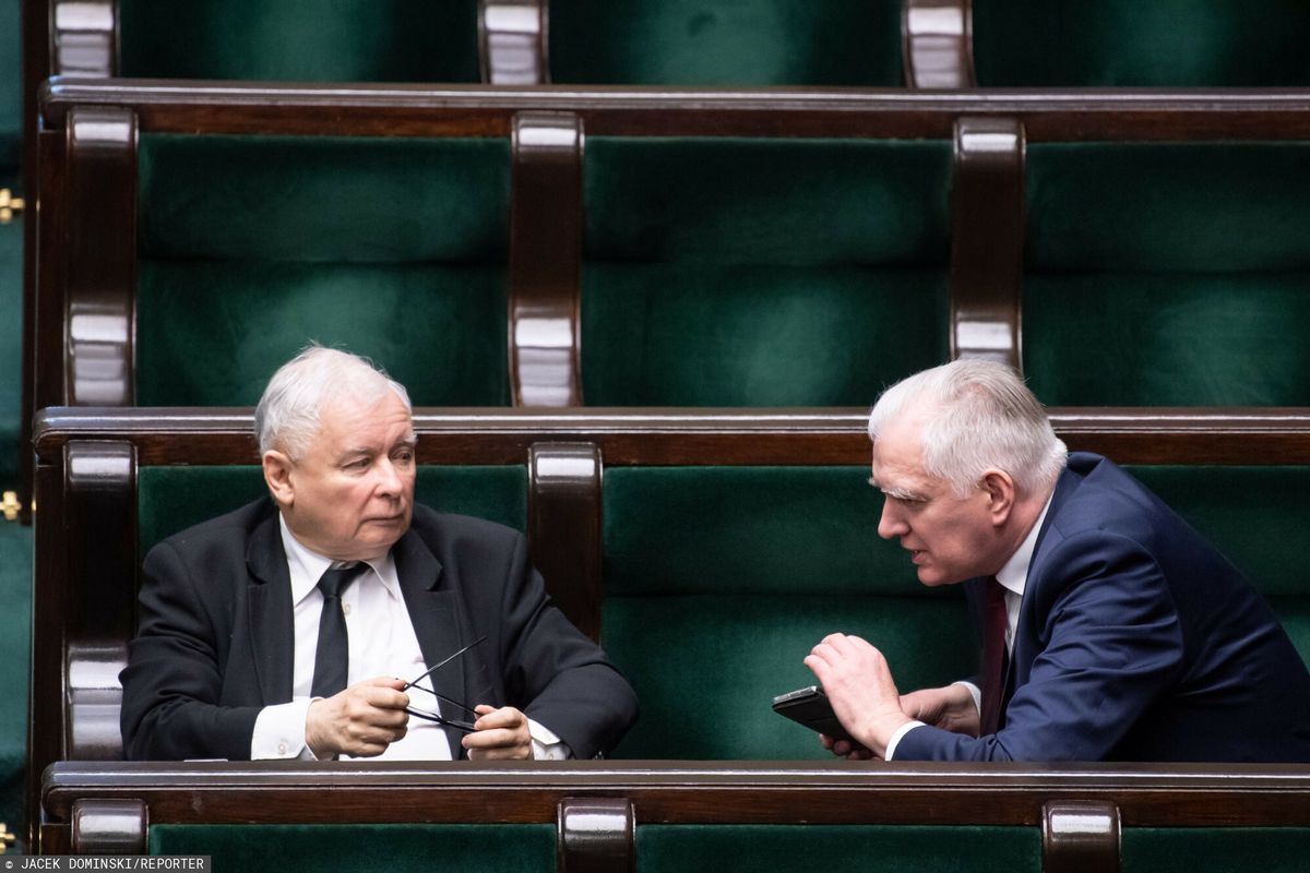 Jarosław Kaczyński i Jarosław Gowin 