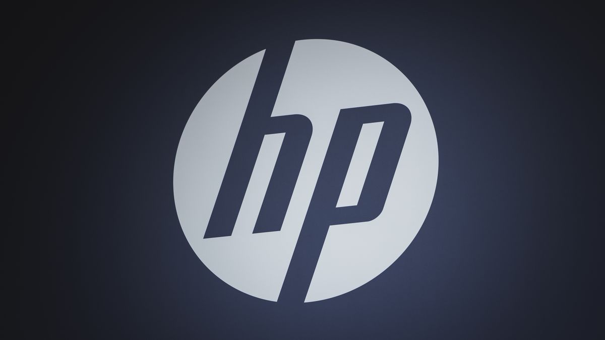 BARCELONA, SPAIN - JANUARY 30: A logo sits illuminated outside the HP booth at ISE 2024 on January 30, 2024 in Barcelona, Spain. This year the 20th edition of Integrated Systems Europe (ISE) is being held, the sixth in Barcelona. The hall occupies the entire surface of the Fira Gran Via exhibition center with 82,000 square meters, 30% more than last year. This year there are 1,340 exhibitors and more than 90,000 visitors are expected to attend. (Photo by Cesc Maymo/Getty Images)