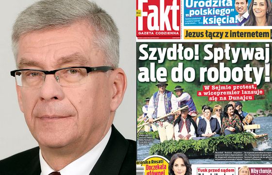 Karczewski nie będzie czytał „Faktu” po okładce nt. spływu Szydło, Gliński krytykuje dziennikarzy „Rzeczpospolitej”, TVN i Polsatu