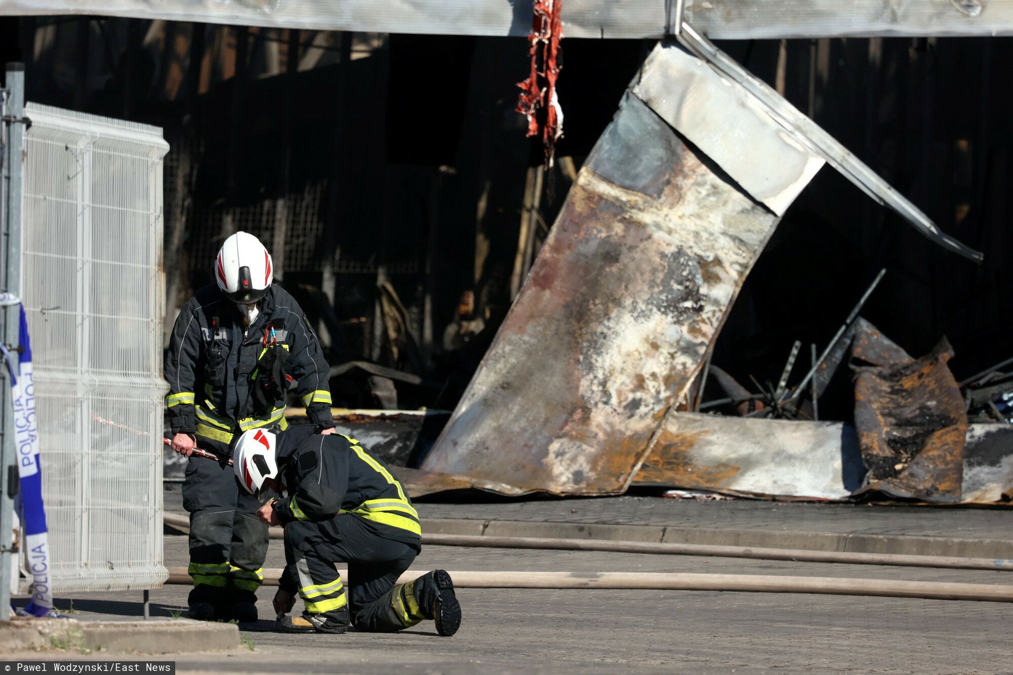 Pożar kompleksu handlowego przy ul. Marywilskiej 44 w Warszawie
