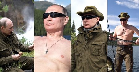 Wakacje Putina na Syberii: Zbiera grzyby i łowi ryby (ZDJĘCIA)