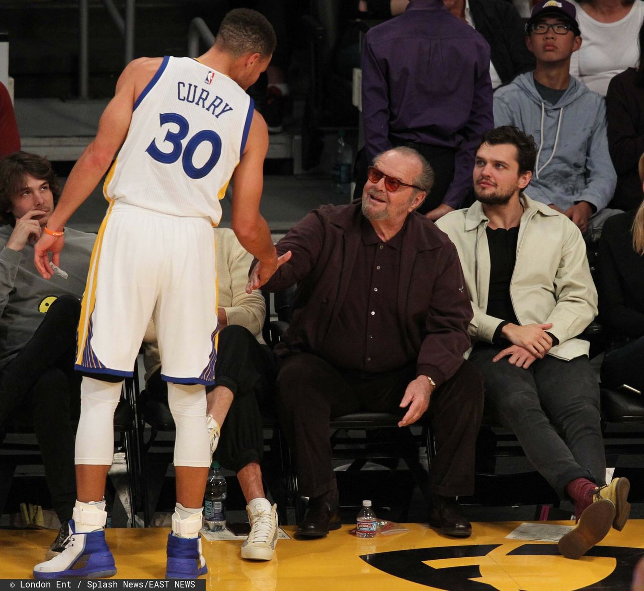 Jack Nicholson z synem na meczu Los Angeles Lakers 