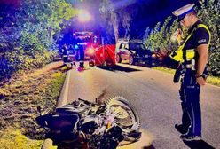 Śmierć motocyklisty. Jechał całą szerokością drogi