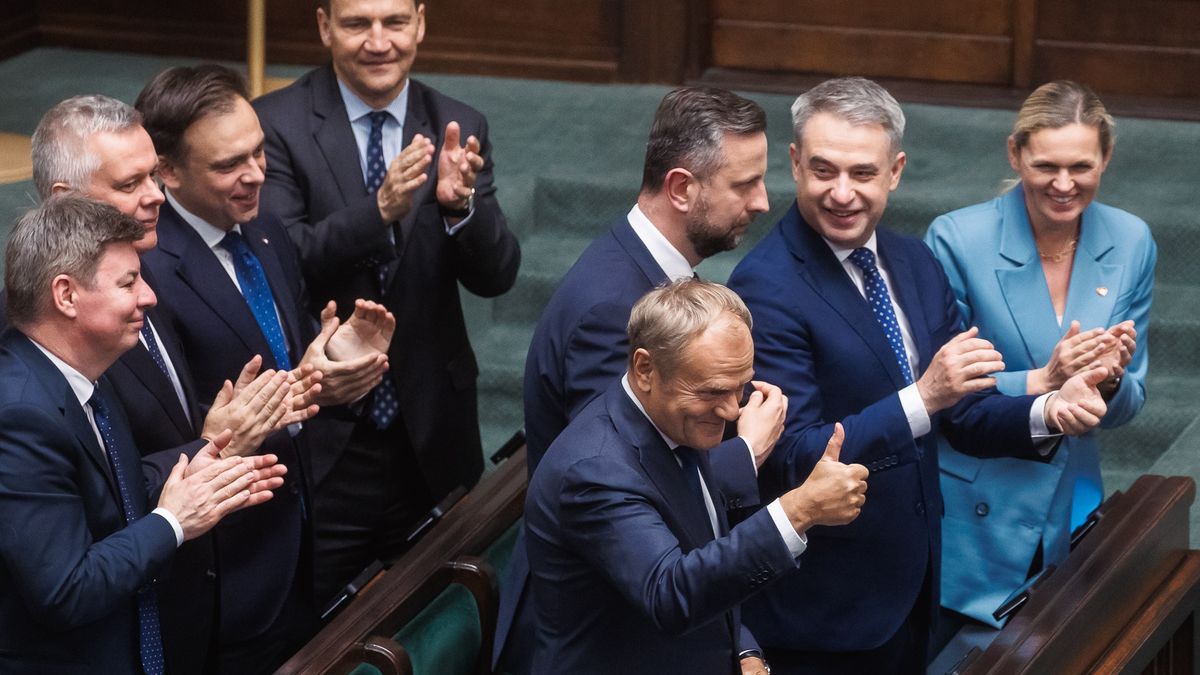 Premier Donald Tusk po uzyskaniu wotum zaufania 