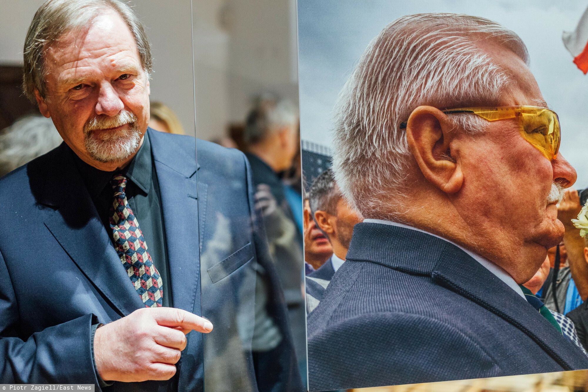 Chris Niedenthal na wystawie swoich zdjęć w Muzeum Gdańska, 2018 r.