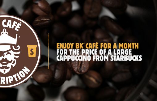 Burger King promuje swoje kawy celując w Starbucksa