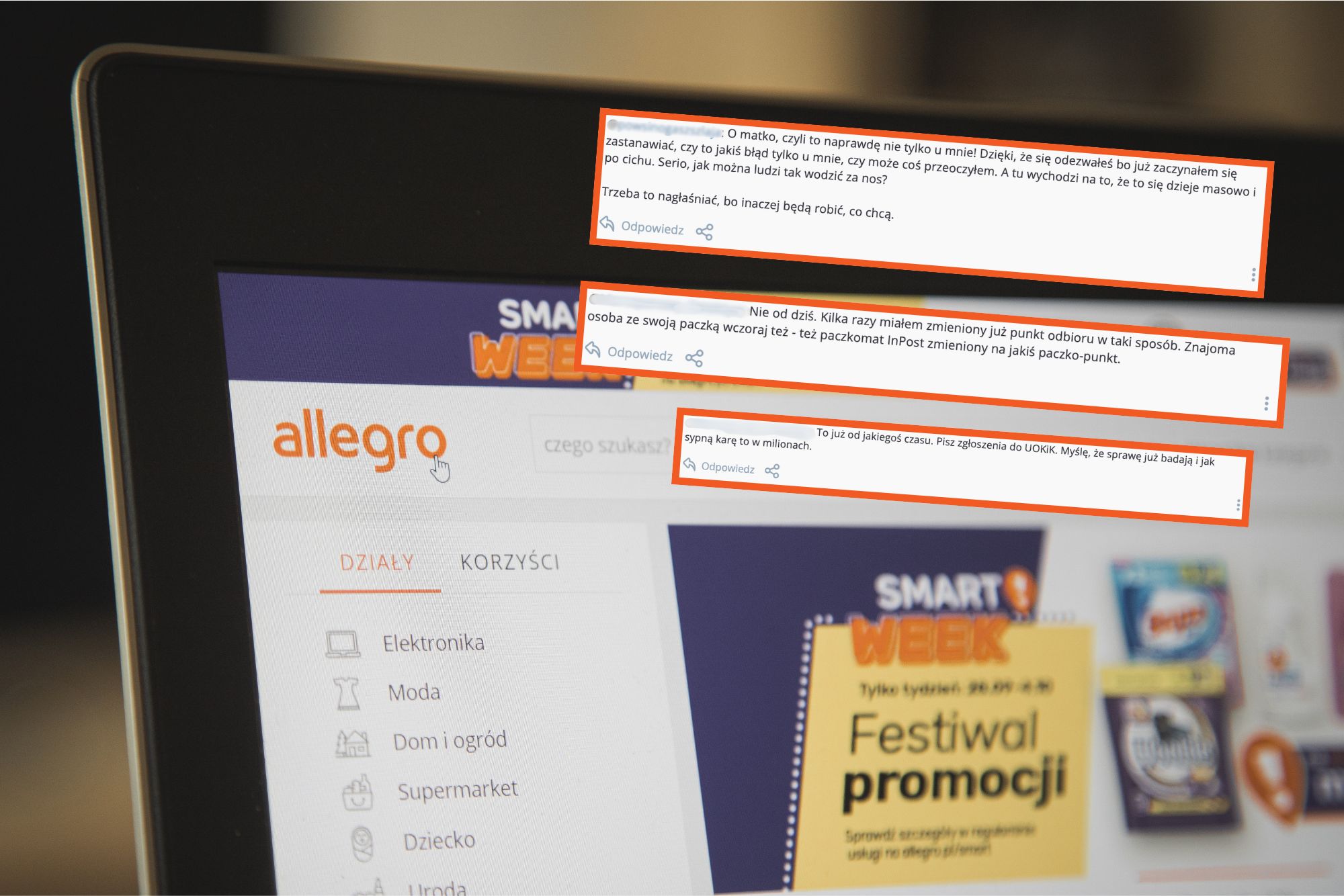 Klienci wściekli na zmiany dostaw w Allegro