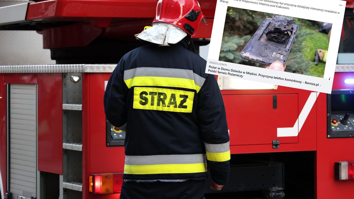 Pożar w domu dziecka. Powodem ładująca się komórka 