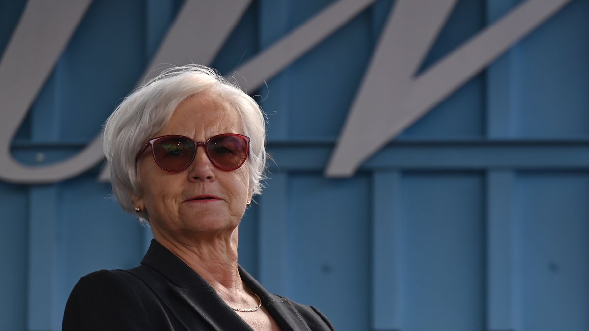 Danuta Walesa, the wife of Lech Walesa, co-founder and former head of Solidarity (Polish: Solidarnosc), the Soviet bloc's first independent trade union, is seen during the 42nd anniversary of the Gdansk Agreement, which allowed the Solidarity trade union to be established. On Wednesday, August 1, 2022, in Gdansk, Poland. (Photo by Artur Widak/NurPhoto via Getty Images)