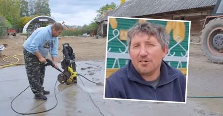 Zobaczyli stan podwórka Andrzeja z Plutycz. "Zapomniałem, że tam był beton"