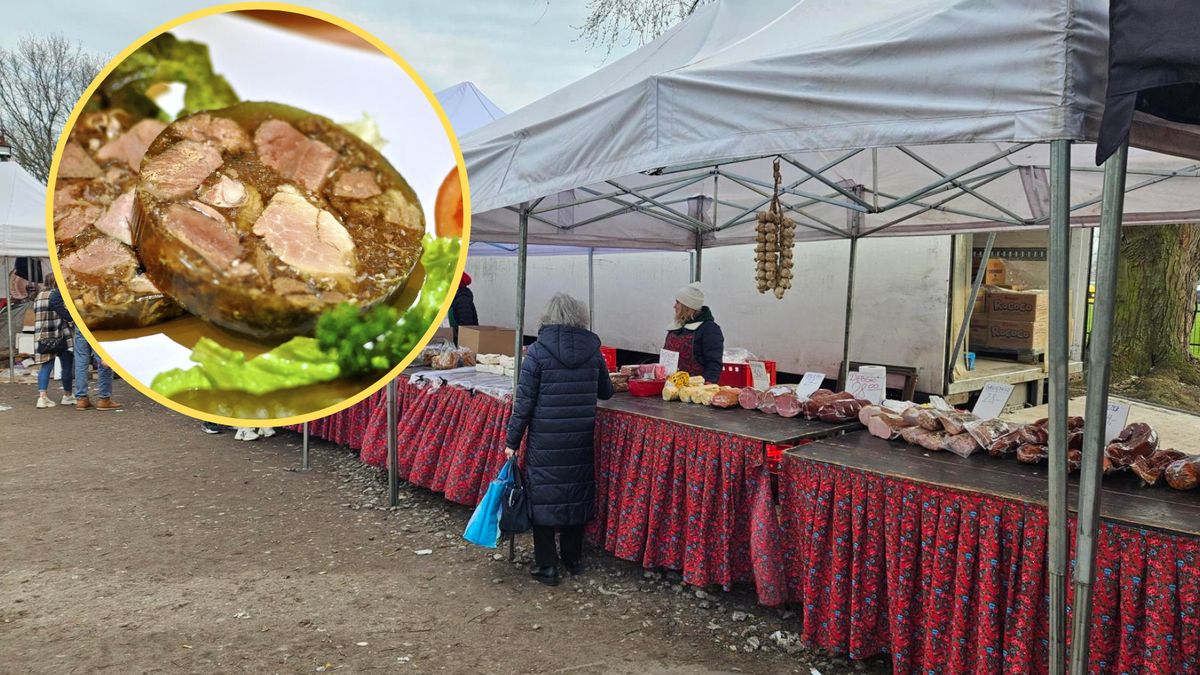 Na bazarze Olimpia można kupić wszystko, także mięso i wędliny