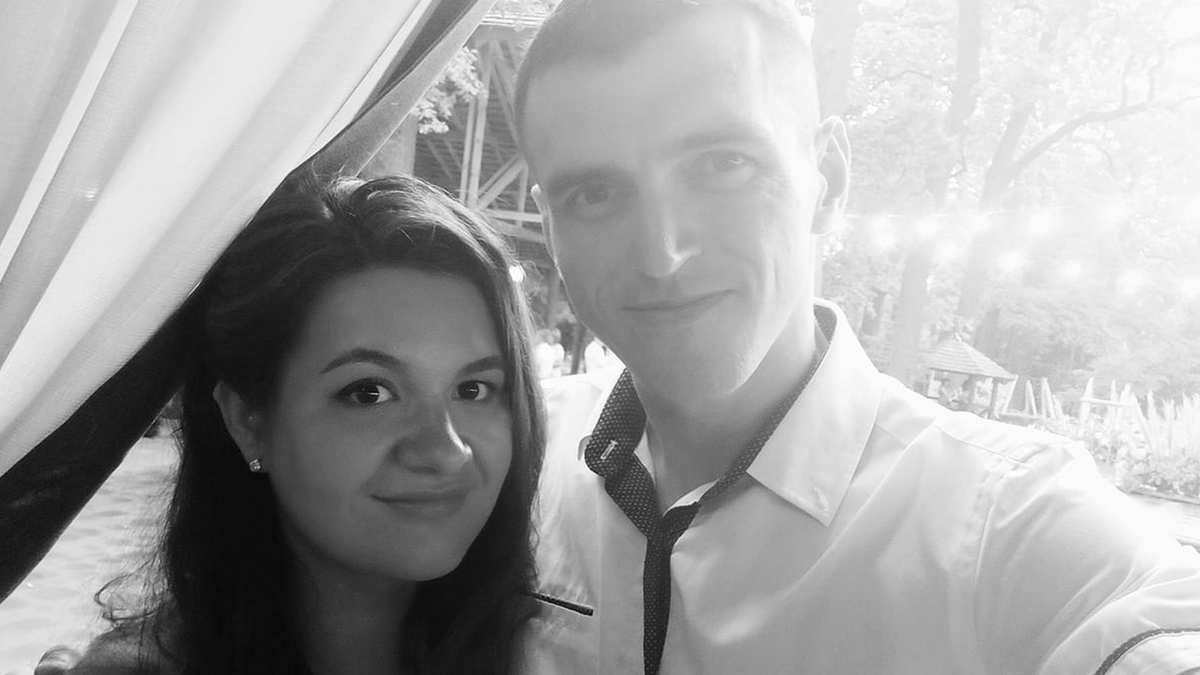 Na zdjęciu Wołodymyr Snidanko z żoną