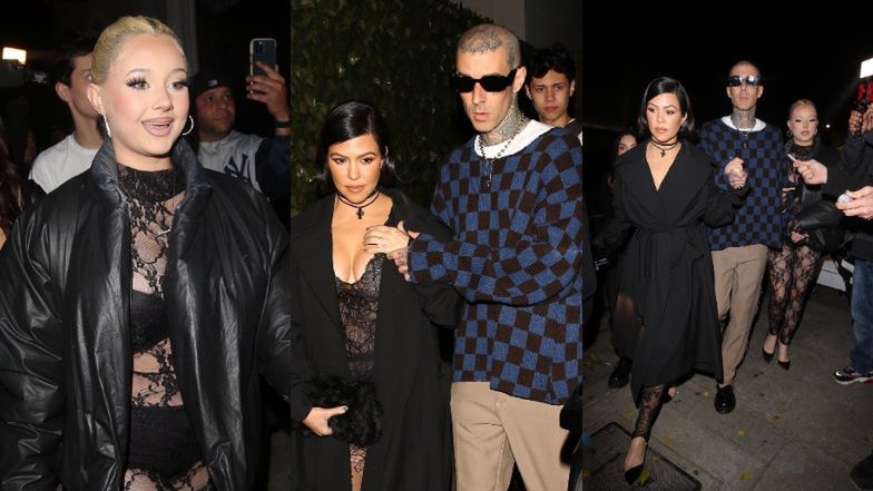 Kourtney Kardashian i Travis Barker na kolacji z dziećmi