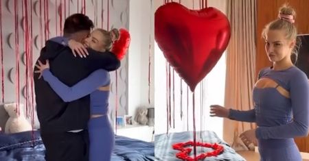 Karolina Pisarek udostępniła "spontaniczne" ujęcia z walentynkowej niespodzianki. Internauci: "Kto to nagrywał?". ZAREAGOWAŁA (FOTO)