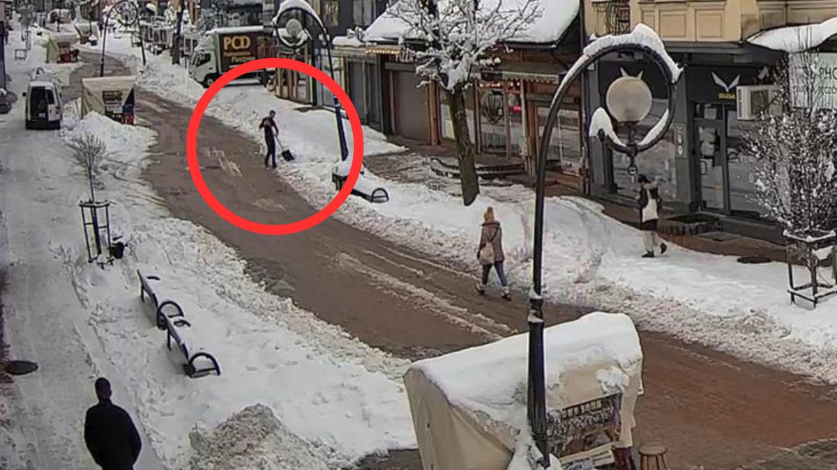 Ujęcie z Zakopanego. Takie sceny w sobotni poranek.