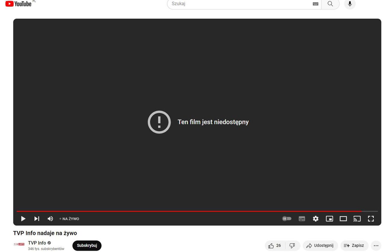 TVP Info przerwało nadawanie