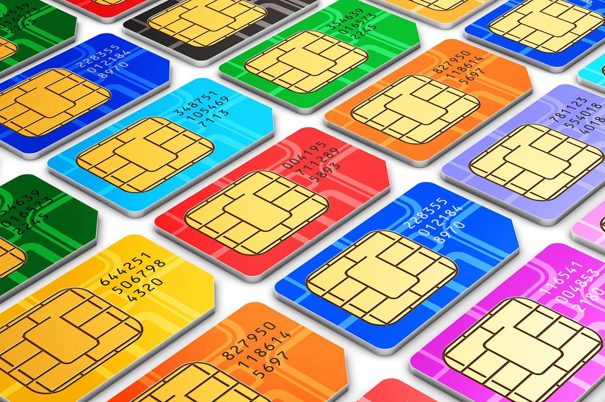 Kolorowe karty SIM z depositphotos