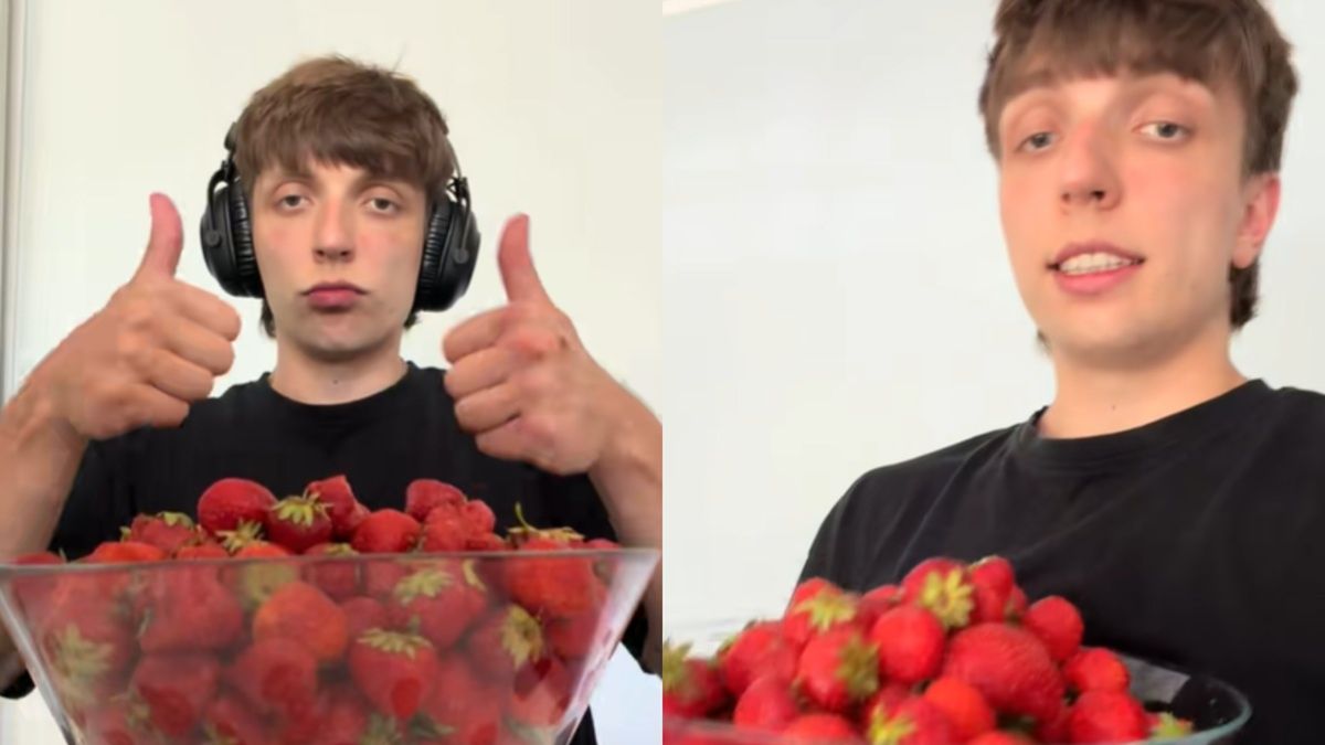 Zjadł ponad 9 kg truskawek.