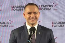 Karol Nawrocki w Davos, fot. kadr z TVP Info