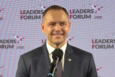 Karol Nawrocki w Davos, fot. kadr z TVP Info