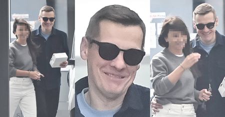 TYLKO NA PUDELKU: Uradowany Marcin Mroczek snuje się po Warszawie u boku NOWEJ PARTNERKI (ZDJĘCIA)