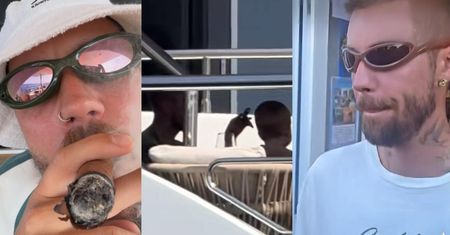 Justin Bieber "puszcza dymka" w towarzystwie DWULETNIEGO SYNKA. "Nieodpowiedzialny tatuś nie chce przestać BYĆ NA HAJU" (WIDEO)