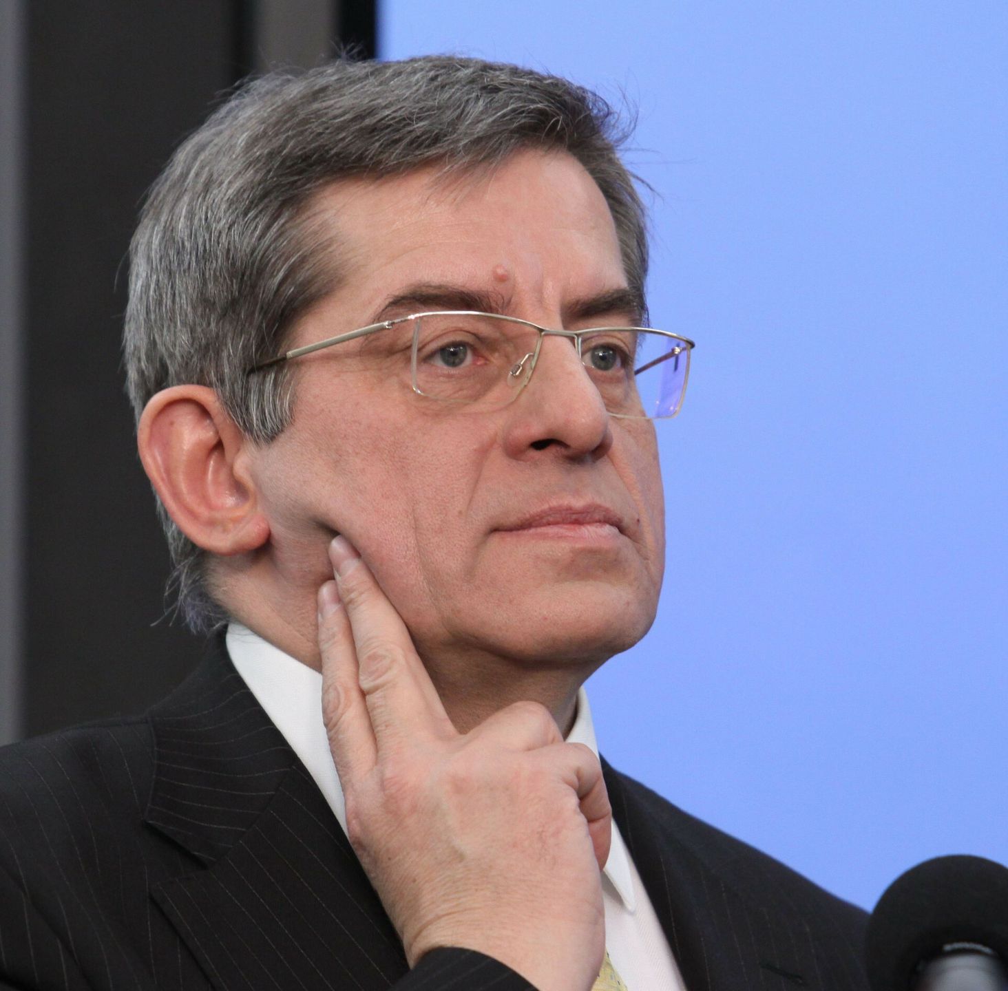 Reporter Poland 200908.01.2009 Warszawa Sejm Konferencja prasowa bylego premiera Leszka Millera i bylego prezesa PGNiG Marka Kossowskiego na temat problemow z dostawa gazu do Europy N/z Marek Kossowski  fot. Witold Rozbicki/REPORTERRozbicki/REPORTER