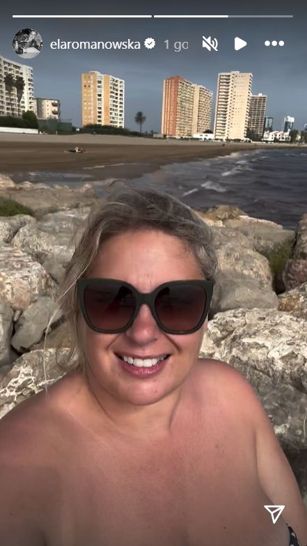 Elżbieta Romanowska na wakacjach.