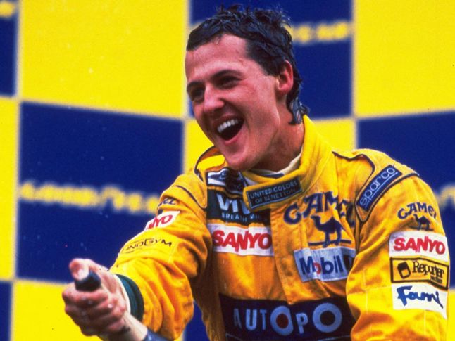 Michael Schumacher w barwach Benettonu