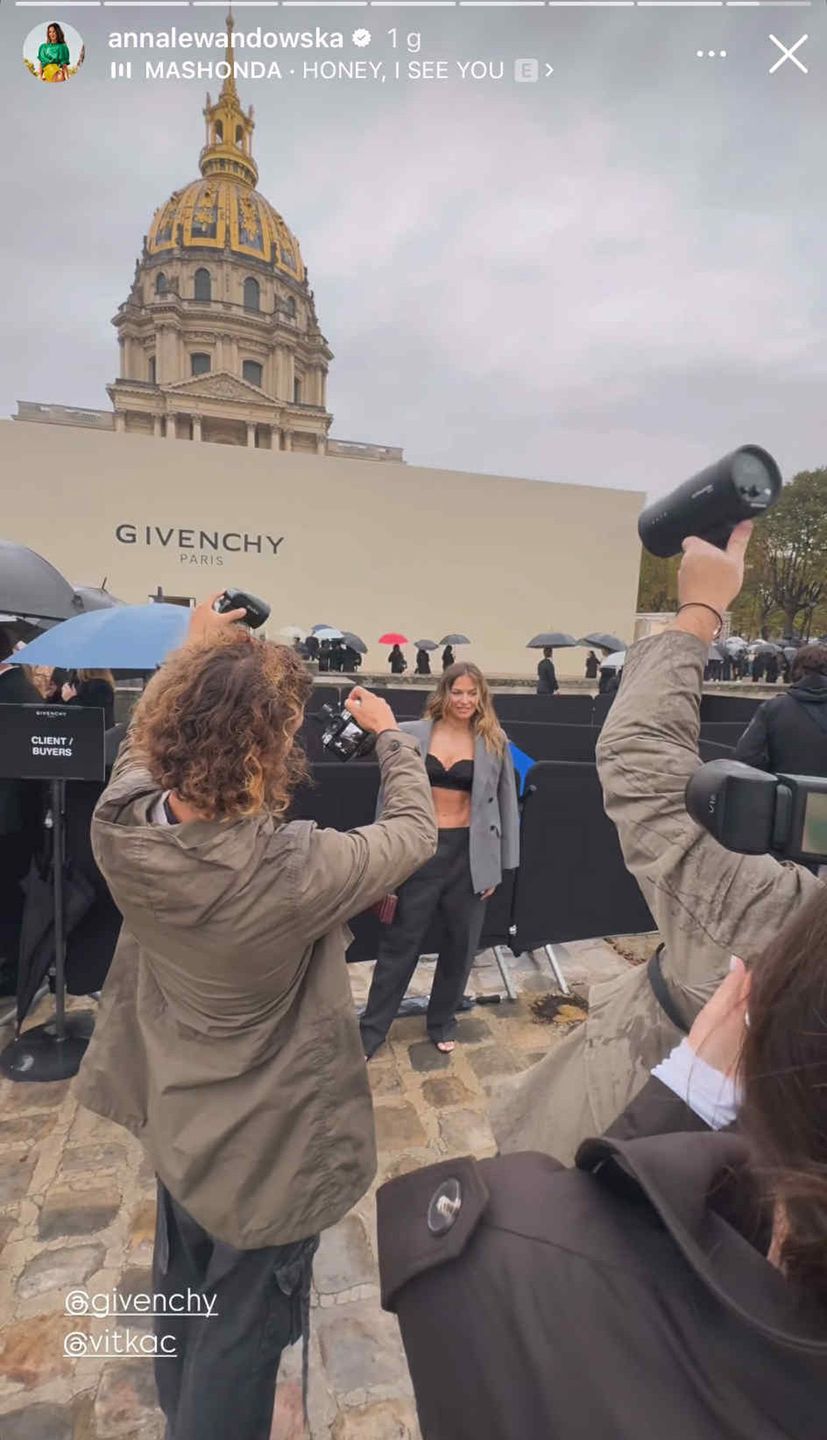 Anna Lewandowska na Paris Fashion Week
