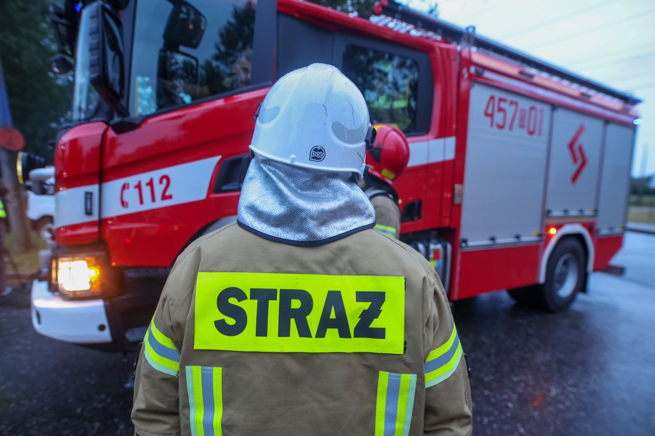 Pożar i wypadek na A4. Są ranni