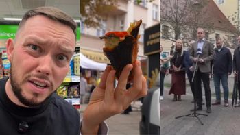 Inba o zwęgloną zapiekankę trwa. Książulo z niesmakiem (również dosłownie) po konferencji w Zielonej Górze: "To jest MOJA WINA w ogóle, nie?"