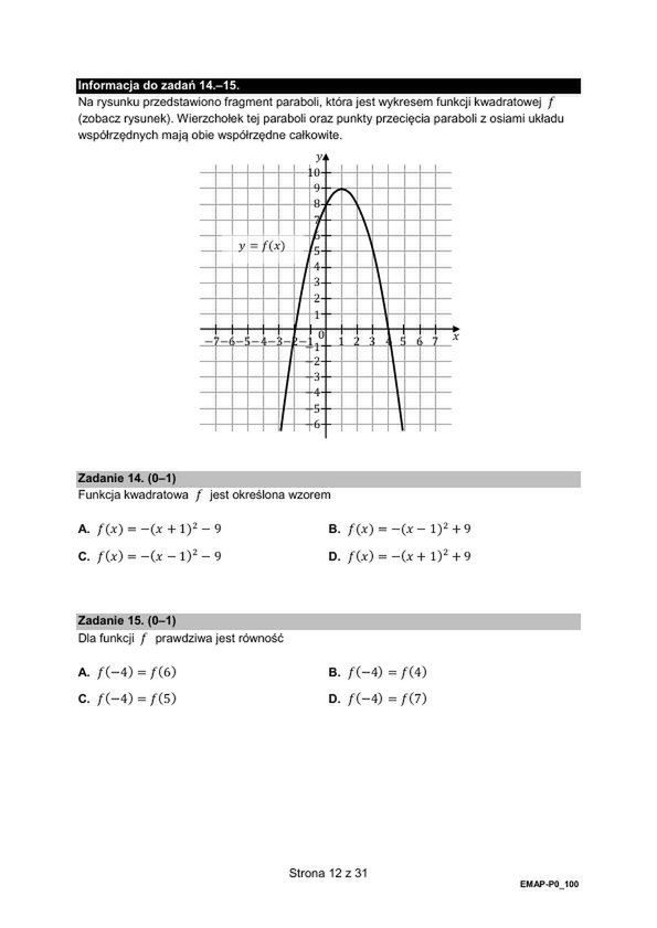 Matura 2024. Arkusze CKE. Matematyka w formule 2015