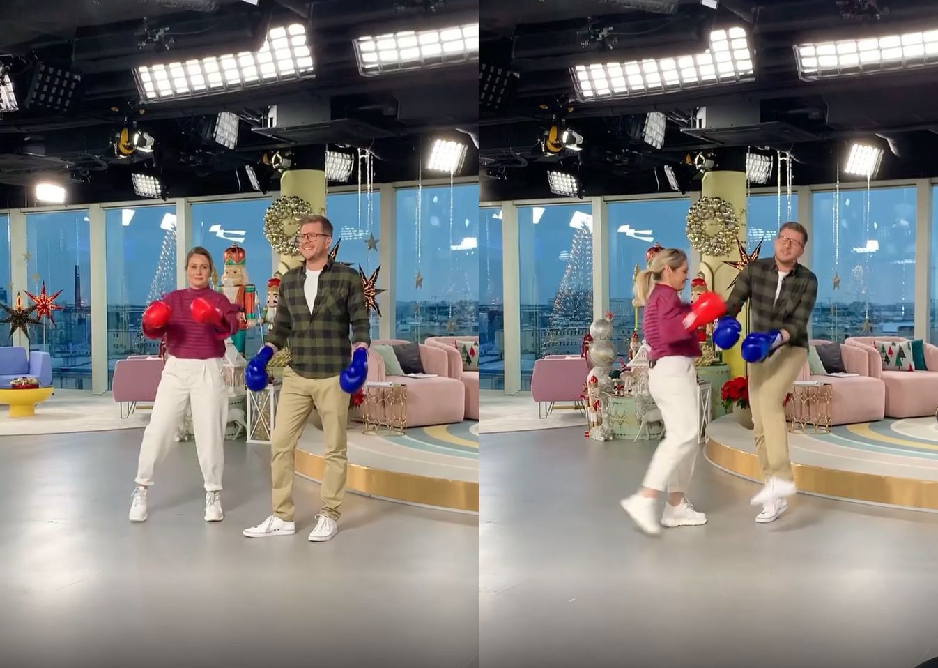 Filip Chajzer i Małgorzata Ohme "biją się" w "Dzień Dobry TVN"