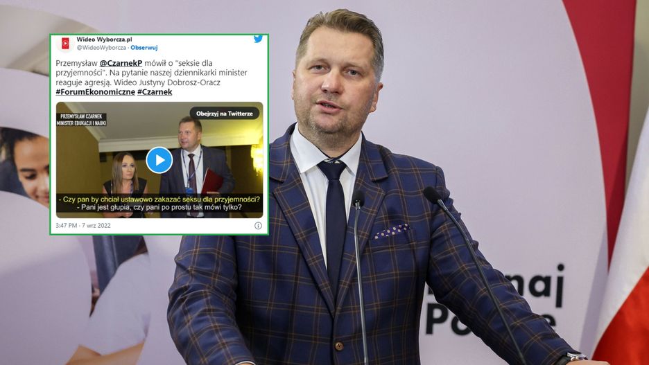Dziennikarka zapytała Czarnka o zakaz seksu dla przyjemności. "Czy pani jest głupia?"