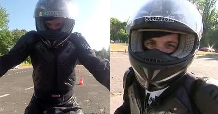 Maślak uczy się jeździć na motorze. "Jaram się jak dziecko!"