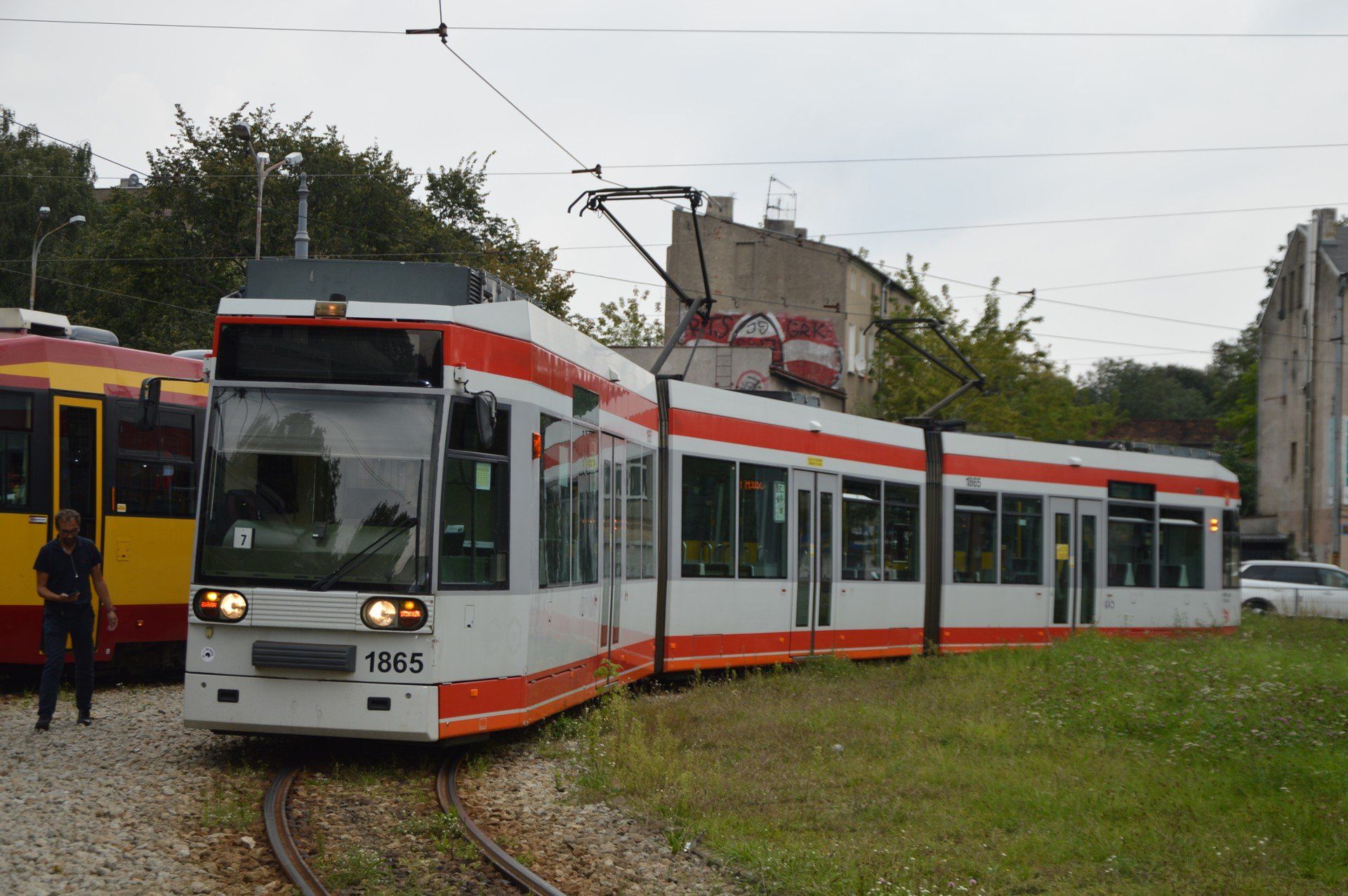 To rzadki moment, kiedy wszystkie tramwaje w Łodzi kursują po swoich właściwych trasach...