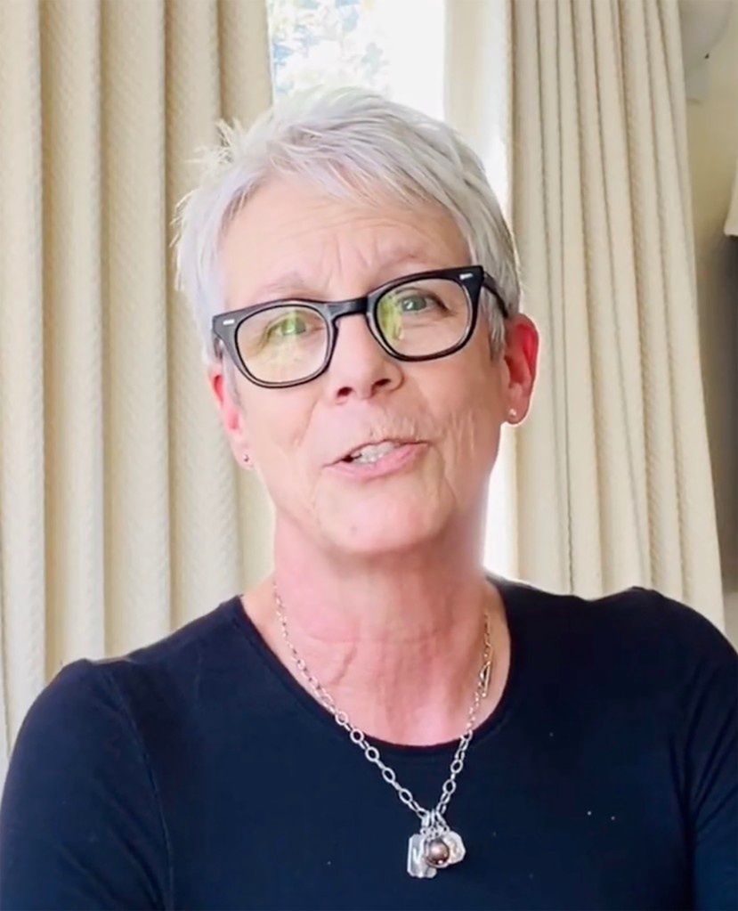 Jamie Lee Curtis w nagraniu dla Złotych Globów 