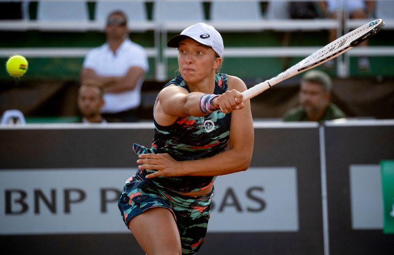 Znani na meczu Igi Świątek z Caroline Garcią
