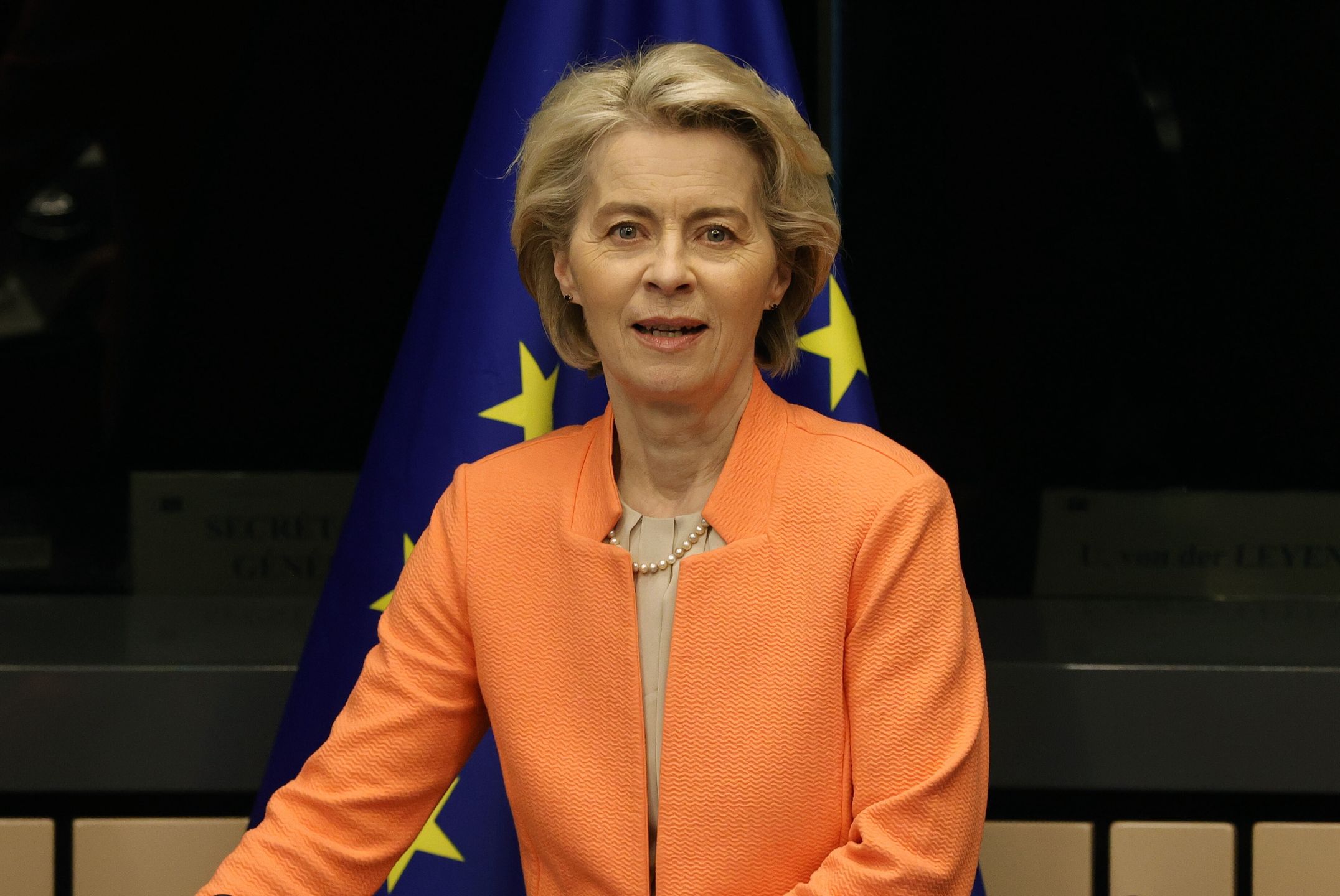 European Commission President Ursula von der Leyen arrives to a Commission's meeting at the European Parliament in Strasbourg, France, 27 February 2024. The EU Parliament's session runs from 26 till 29 February 2024. EPA/RONALD WITTEK Dostawca: PAP/EPA.