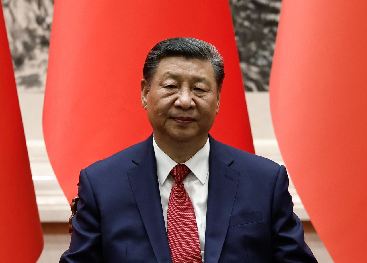 The picture shows China's leader Xi Jinping.