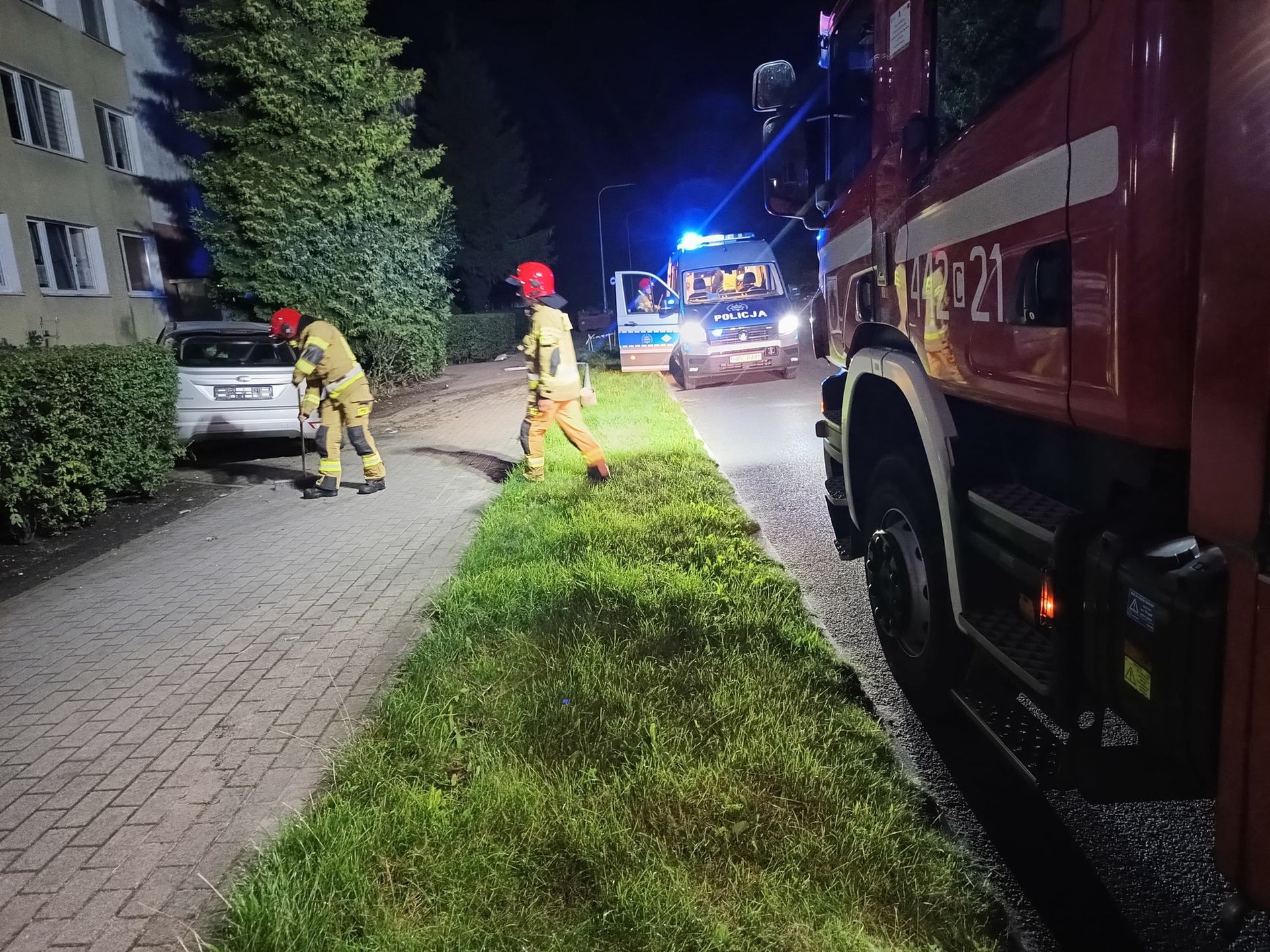 Pijany kierowca uderzył w latarnię w Grudziądzu