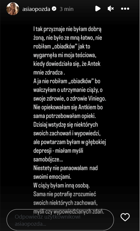 Joanna Opozda zwróciła się do Małgorzaty Ostrowskiej-Królikowskiej