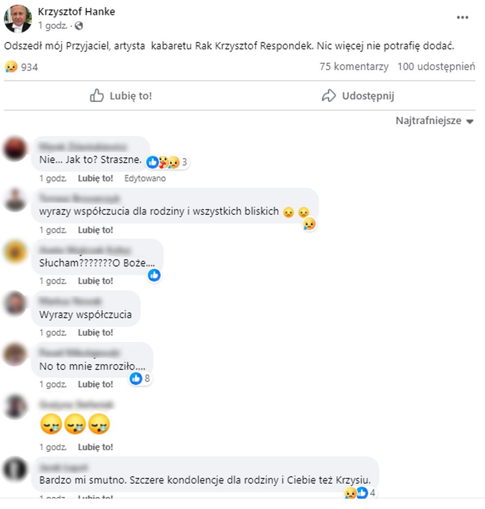 Krzysztof Hanke żegna Krzysztofa Respondka