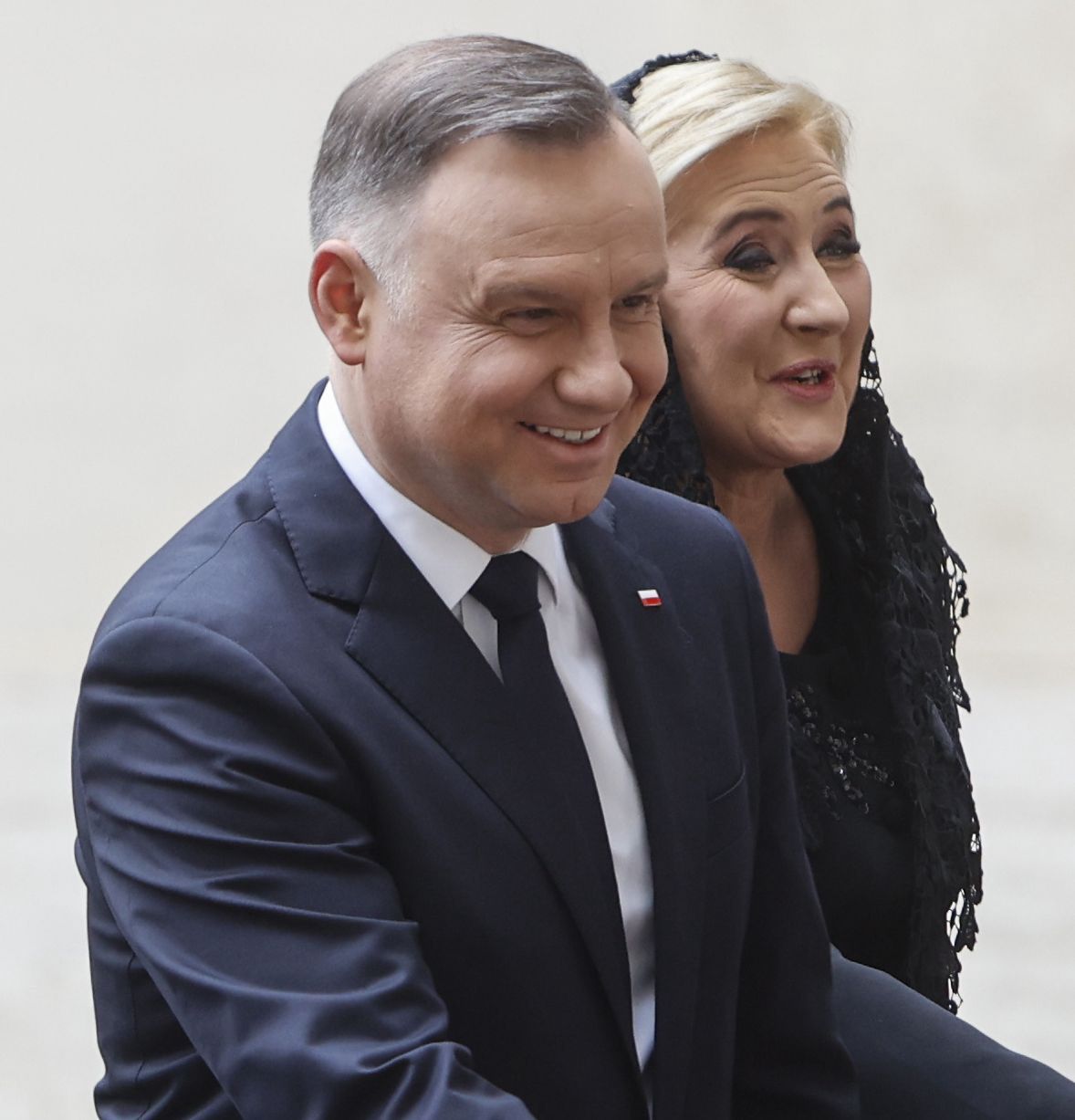Agata Duda i Andrzej Duda na audiencji u papieża Franciszka