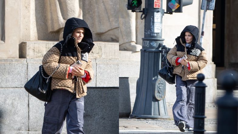 Marina Łuczenko w centrum Warszawy